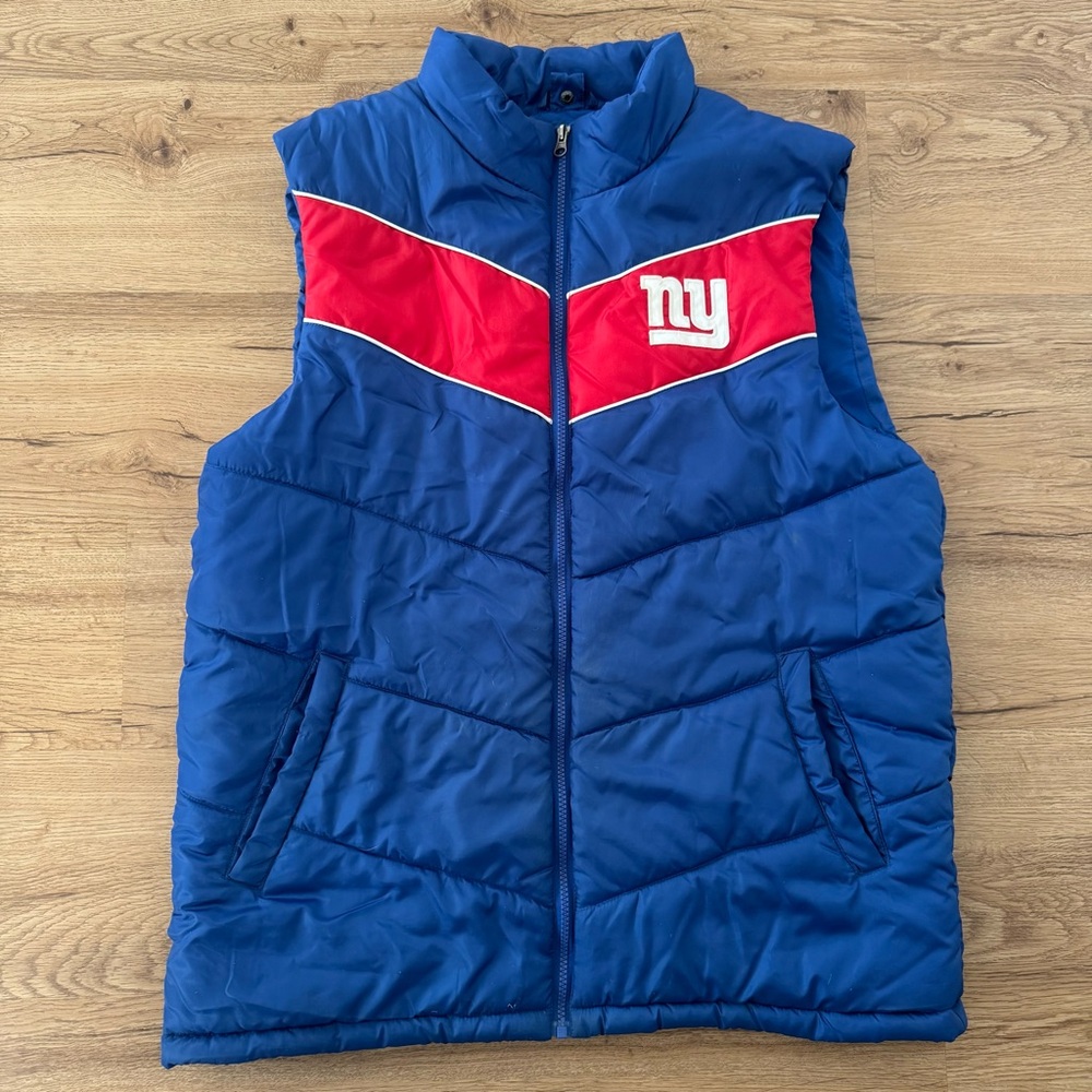 New York Giants NFL Puffer Vest Size Medium